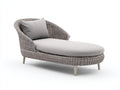 Bain de soleil-Rotin-Bois-Tissu-174 x 82 x 78 cm-Gris-Gris clair-Contemporain
