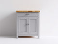 Buffet - Bois-Métal - 82x42x95 cm - Gris clair-Bois naturel - Style scandinave moderne