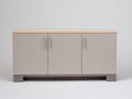 Buffet - Bois-Métal - 146x44x88 cm - Chêne clair-Bois naturel - Style contemporain sobre