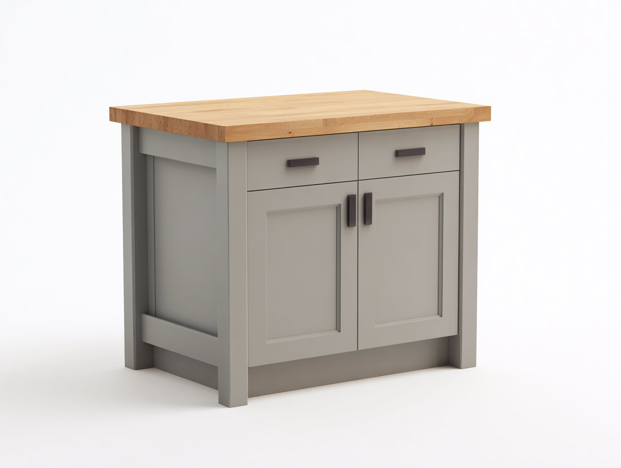 Buffet - Bois-Métal - 118x52x95 cm - Beige clair-Bois naturel - Style moderne intemporel