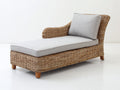 Bain de soleil-Rotin-Tissu-Bois-174 x 75 x 80 cm-Naturel-Gris clair-Naturel
