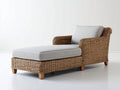 Bain de soleil-Rotin-Tissu-Bois-172 x 74 x 79 cm-Naturel-Gris clair-Classique