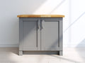Buffet - Bois-Métal - 96x44x88 cm - Gris-Bois naturel - Style scandinave